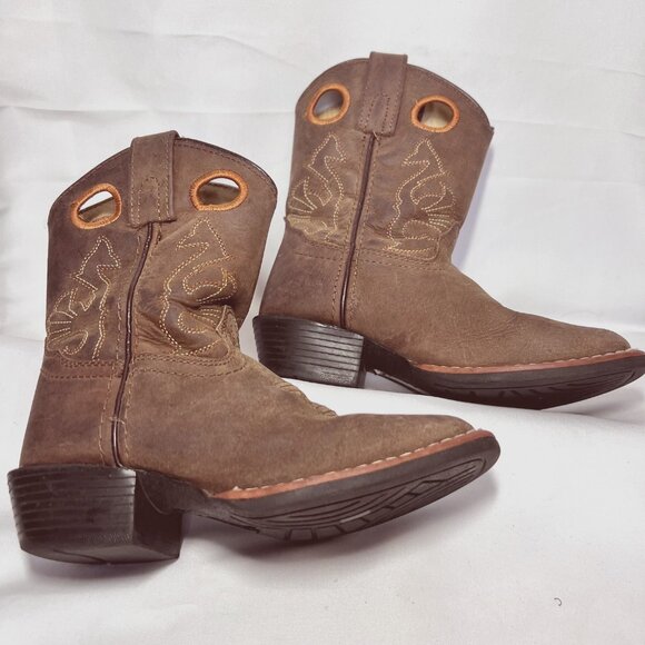 Masterson Boot Company-Style RB2011C-Size 11-Tan/Orange Leather-Pull Taps-Boys - Picture 2 of 16